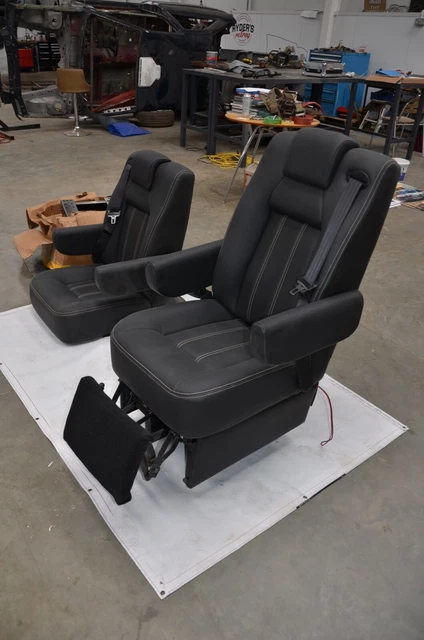 Sprinter Bench Reclining *PAIR* LOANSTAR RECLINING Limo Seats foot rest powered leather BN Suit ...