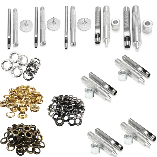 3mm-20mm Ojales con Arandelas Ajuste Herramientas para Bricolaje Bolsas Costura