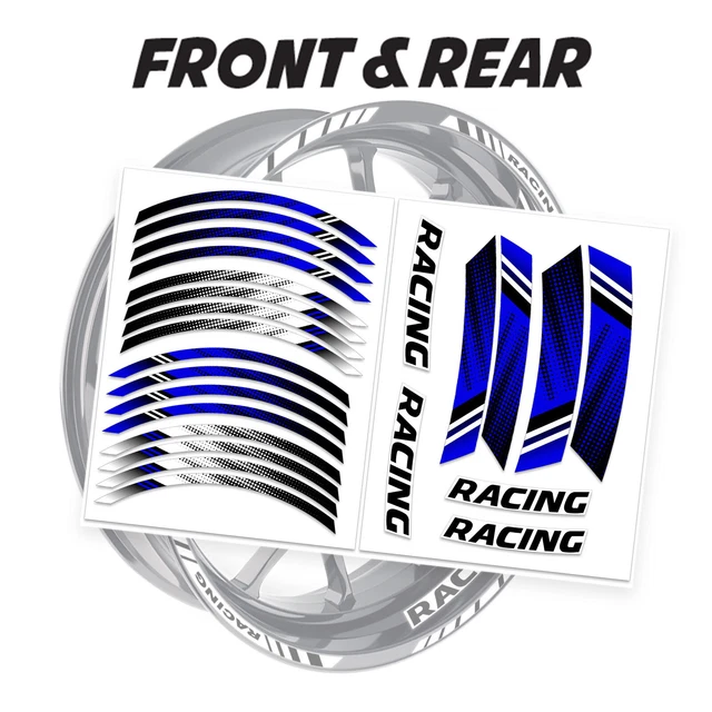 BLUE 17 INCH Wheel Rim Sticker AX2 For Aprilia MANA 850 07-18 17 16 15 ...