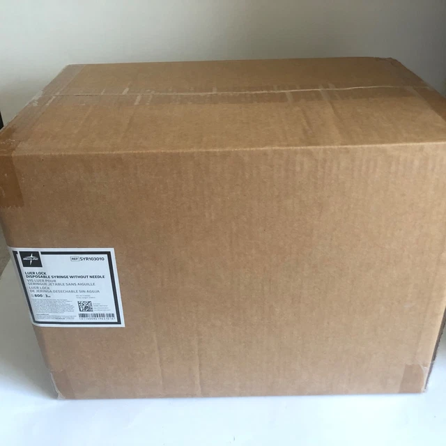 800 Count - Medline Sterile Luer Lock Syringe 3 ml No Needle SYR103010 Oct 2025