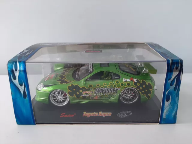 *Saico 1:32 Toyota Supra Green 'Mckinney Motorsports' Street Tuner Boxed-Mib*