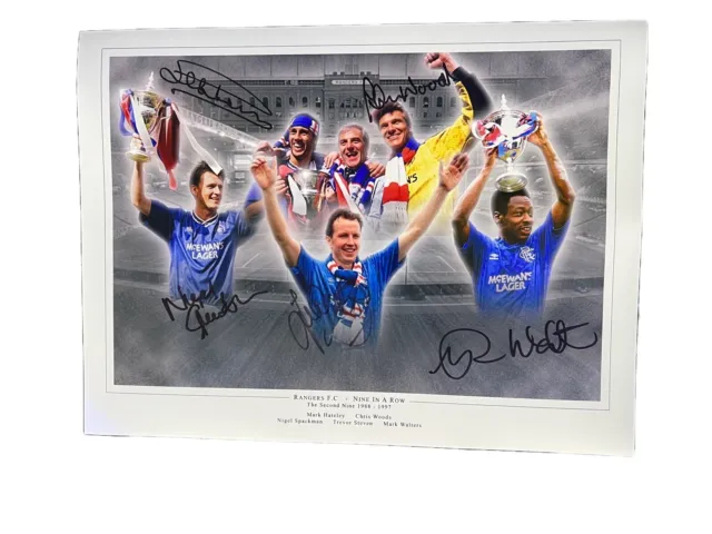 Rangers FC Legends Multi Signed By 5 Photograph Superb £35