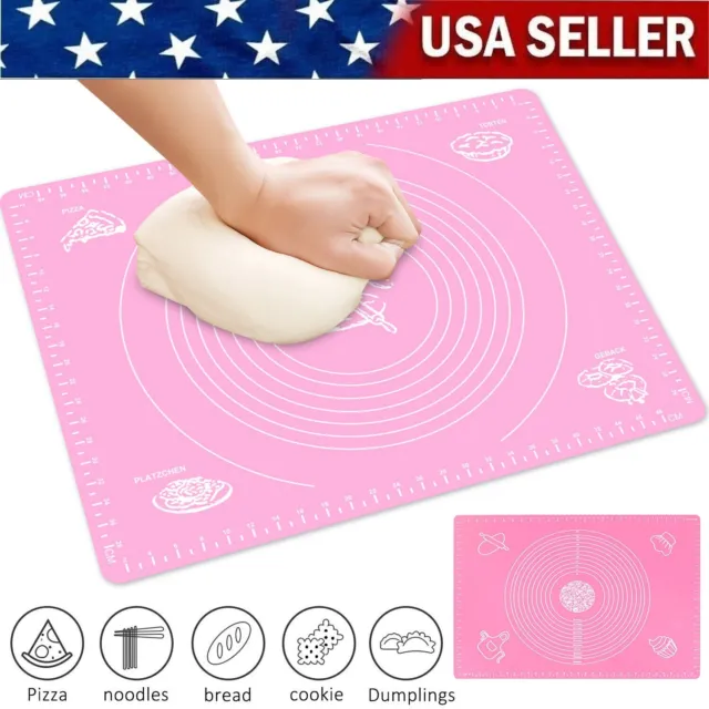 High Quality Silicone Roll Cut Mat Rolling Cutting Pad Fondant Cake Dough Decora