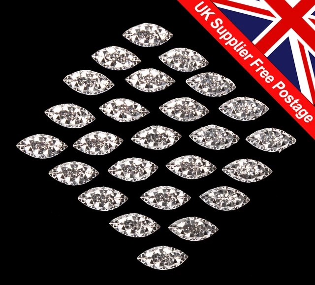 30 Pcs 15 x 7 mm Horse Eye Rhinestone Embellishment Craft, Jewellery Making J322