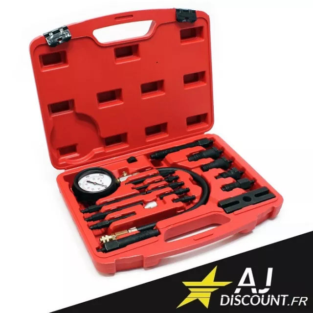 Kit Compressiomètre 17 pièces pour moteur DIESEL - Testeur de compression