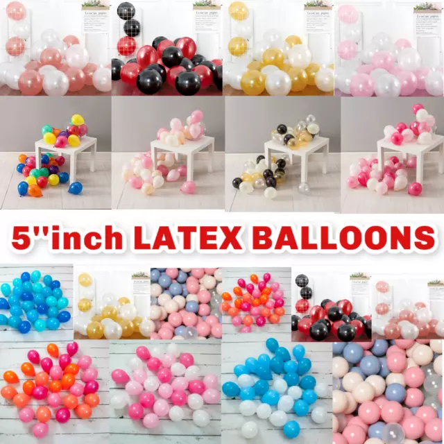 5 INCH Balloons Small Mini Latex WHOLESALE 100 Birthday Baby Shower Party BALONS