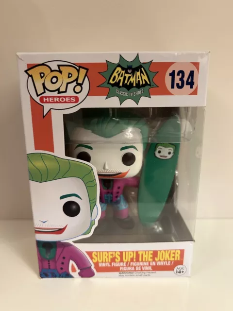 Funko Pop DC Surf's Up! The Joker Batman Classic TV Series No 134 Figure