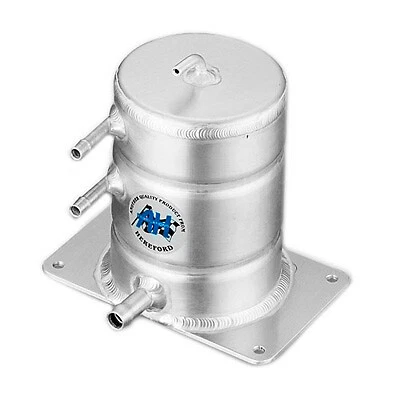 Pentola vorticosa carburante in lega A H Fabrications - capacità 1,5 litri con raccordi a spinta
