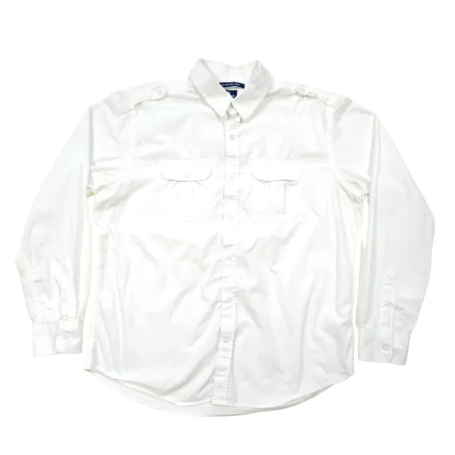 Old Navy Men's White Slim Fit Causal Button Down Shirt Size XL