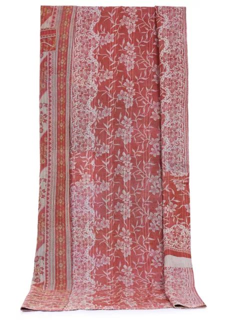 Indian Handmade Ethnic Cotton Kantha Quilt Throw Rali Reversible Twin Size Gudri