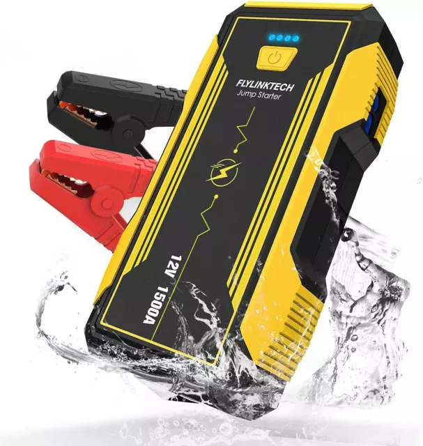 FLYLINKTECH 1500A PEAK Portable Car Jump Starter Battery Charger Booster +  Case $53.00 - PicClick