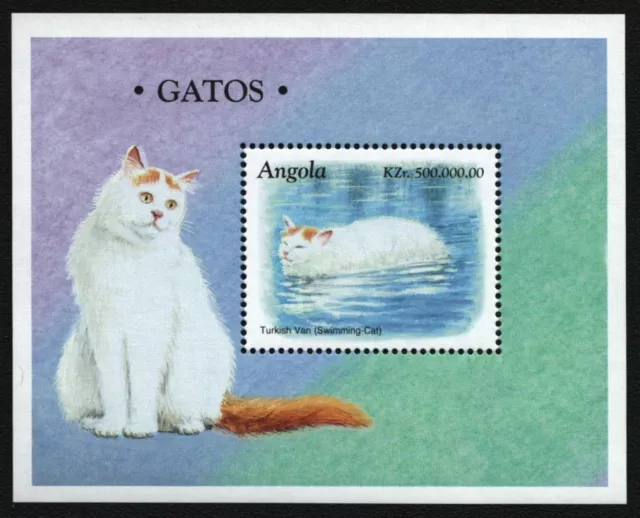 Angola 1998 - Mi-Nr. Block 44 ** - MNH - Katze / Cats