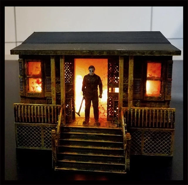 Horror Resin Figure Michael Myers Statue Halloween Decorations Light Up Toys New 2