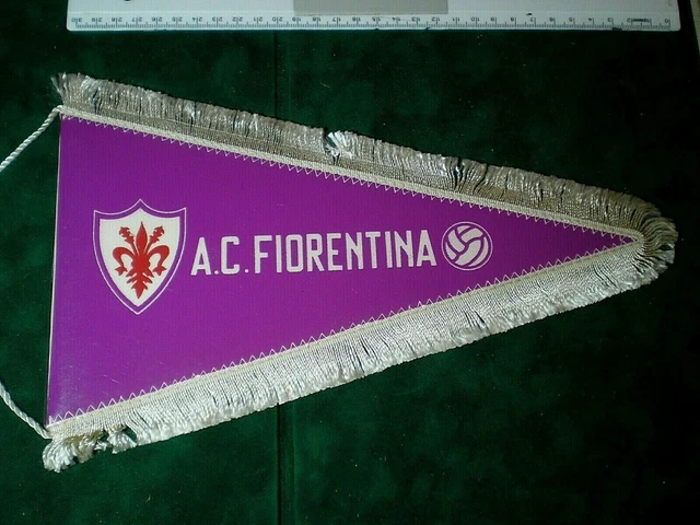 Fanion Vintage Fiorentina Calcio Années 90 - Supporter Italie - Multicolore