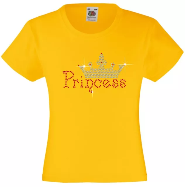 Princess Tiara Rhinestone/Diamanté Embellished T Shirt Beautiful Gift  for Girls