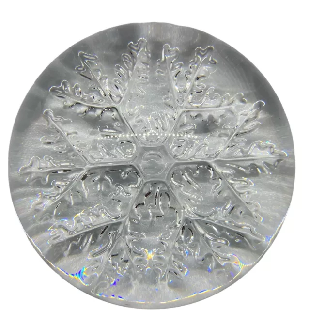 Vintage Avon Cristal France 24% Lead Crystal Snowflake Paperweight