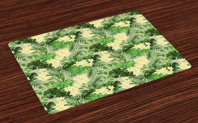 Floral Salvamantel Set de 4 Unidades Exótico Patrón cubierta vegetal