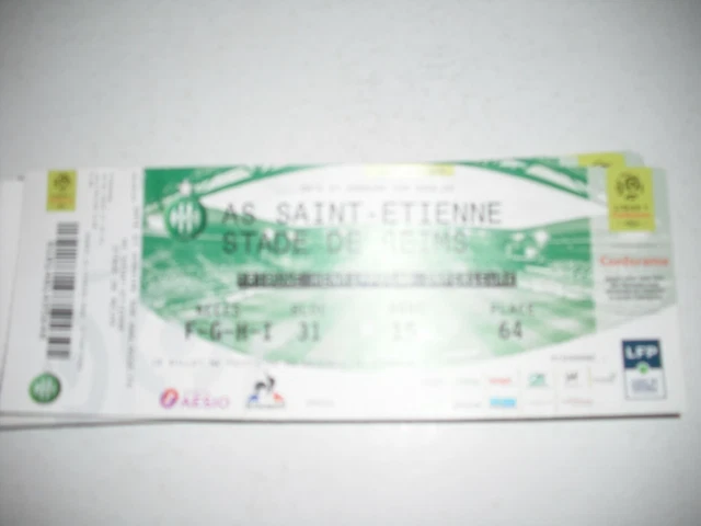 PROGRAMME MATCH- ST-ETIENNE A.S.S.E .-REIMS 1 à 1 23/02/2020