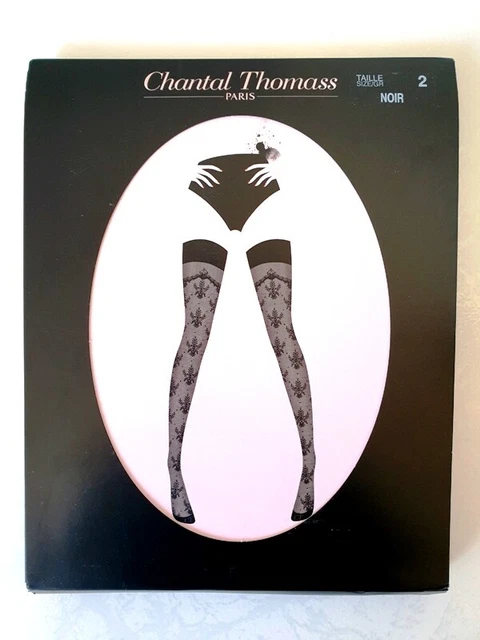 Collant Fantaisie Chantal Thomass Avec Noeud Dentelle Noir - Taille 2, Neuf Avec étiquettes