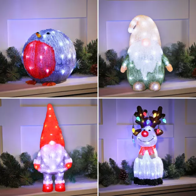 Christmas Light up Indoor/Outdoor Decoration Acrylic Battery Operated