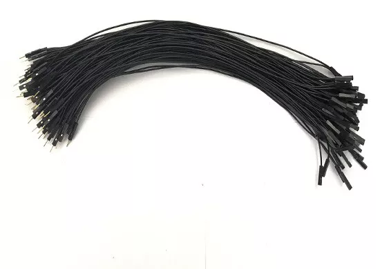 30pcs Dupont 2.54mm 1P 30cm black Jumper wire male female for Arduino Breadboard