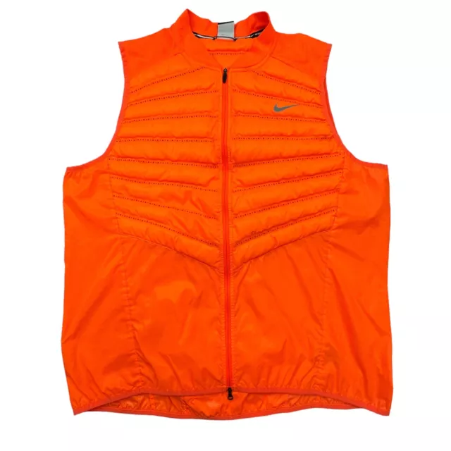 Nike Aeroloft Puffer Vest Mens 2XL Florescent Running Down Fill Lightweight