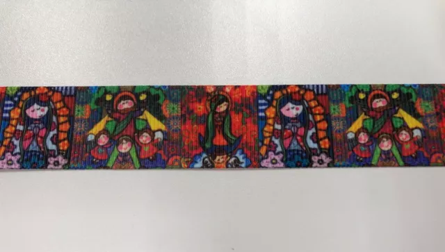 Virgencita Plis Virgen Mary Catholic Grosgrain Ribbon 5 Yards Hair Bows Crafts