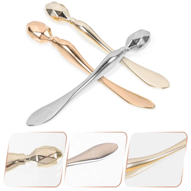 3 Pcs Rhombus Grablöffel Aus Metall Augenrolle Edelstahl Unter Tränensäcken