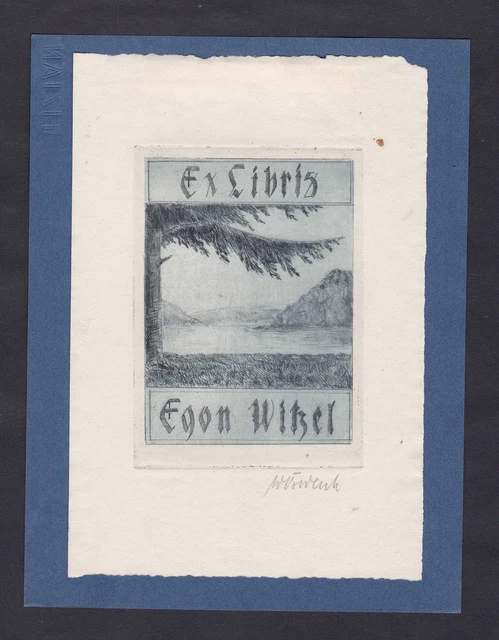 Wolfgang Bedenk Exlibris Radierung etching Egon Witzel signiert München