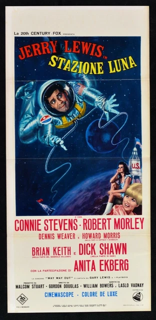 Affiche Station Lune Jerry Lewis Anita Ekberg Espace Odissea Astronaute B75