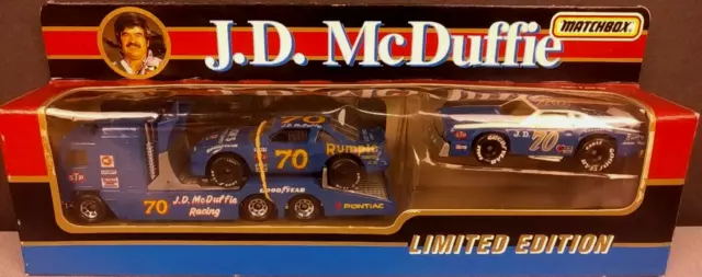 MATCHBOX NASCAR #70 JD McDuffie Limited Edition Transporter Set In Box ...