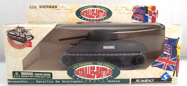 Miniature Solido 1/50 – Char Sherman Bulldozer, Métal, Made In France