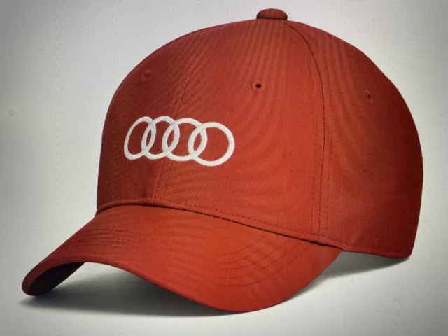 Audi Baseballcap rot Basecap Cap Kappe Baseballkappe  weiße Ringe 3131701010 NEU