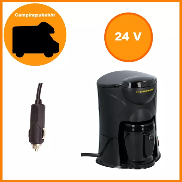 Dunlop 24V 24 Volt Kaffeemaschine Dauerfilter LKW Auto PKW Wohnmobil Camping