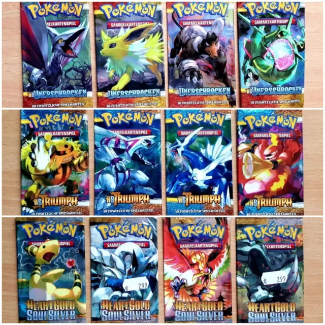 Pokémon Booster HeartGold & SoulSilver Unerschrocken Triumph Art Set 12 Packs