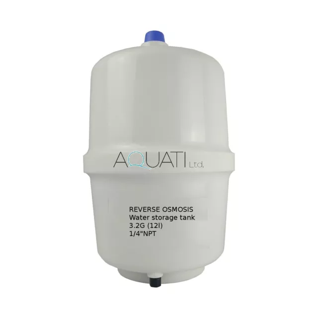 RO water storage tank for reverse osmosis systems with 1/4" Push-fit valve