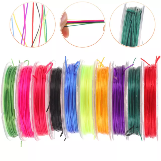 10 Rolls Thread Elastic for Bracelets Stretch Making Cord Elasticity