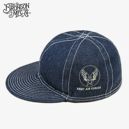 Bronson HBT USAAF A3 Mechanics Cap US Army Denim Work Cap WW2 Military Men's Hat