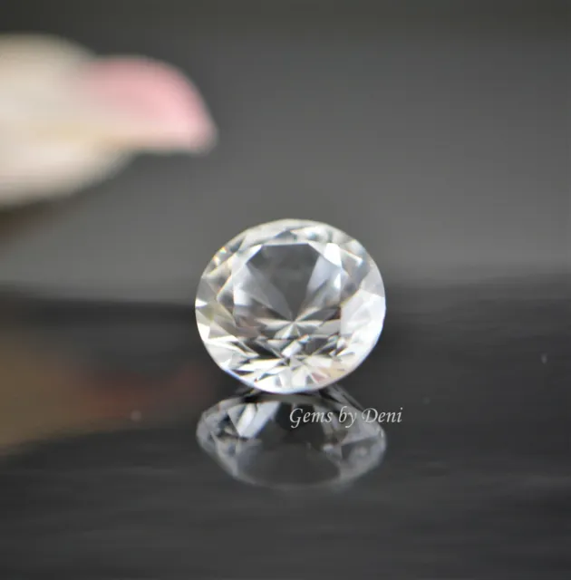 Lab-Created White Sapphire Round Faceted (1mm-21mm)