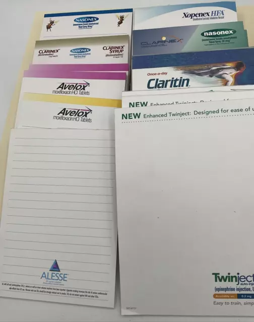 Lot Of 17 Pharmaceutical Drug Rep Note Pads Paper Swag Promos Advertising