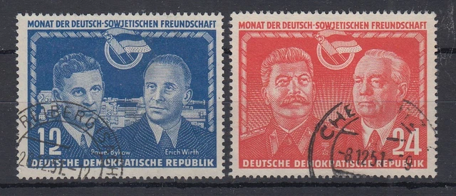 DDR 1951 Deutsch-sowjetische Freundschaft  Mi.-Nr. 296-97  Satz kpl. O