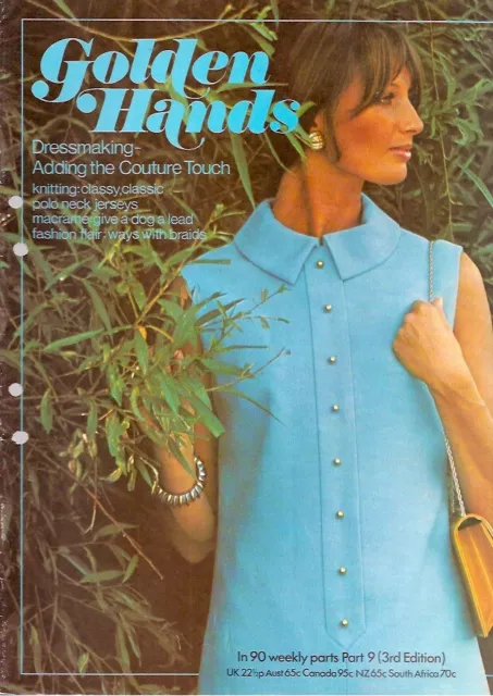 Golden Hands Craft Magazine Part 9 Retro Crochet Knitting Patterns  1970 Vintage