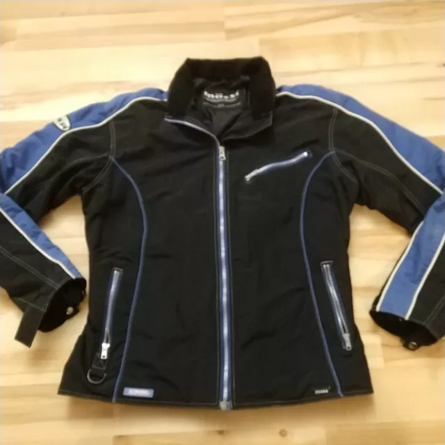 Mossi Motosport Women L Racing Jacket Snowmobile Iceforce Breathable Black Blue