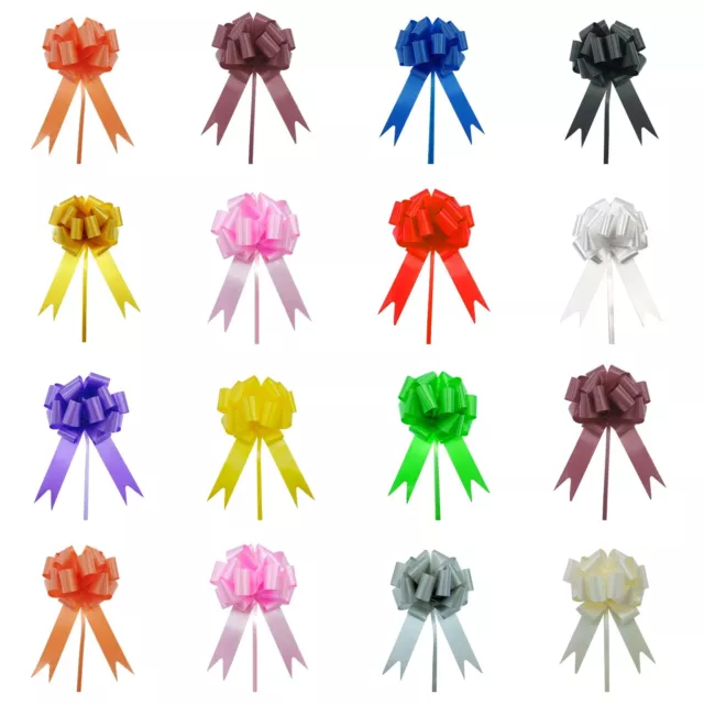 LARGE 50mm PREMIUM GIFT PULL BOW WEDDING CAR BIRTHDAY FLOWER HAMPER BOWS UK