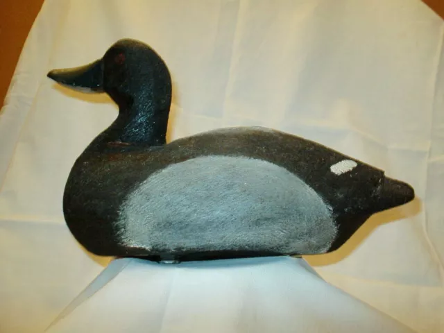 VINTAGE PAIR BLUE-BILL DRAKE & HEN DUCK DECOY: #D-3-4 Ontario