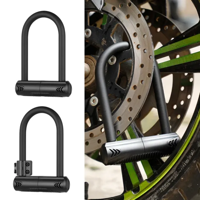 Cadenas de moto scooter durable serrure en U avec 2 clés verrou de vélo antiro