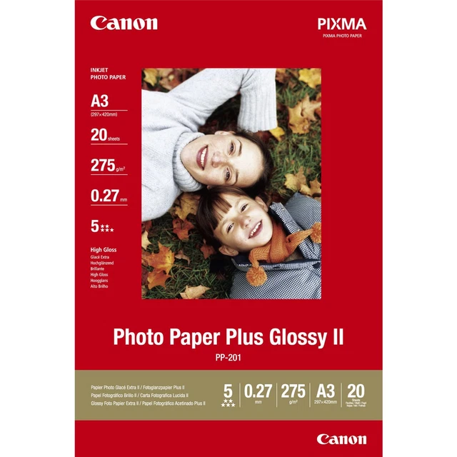 Papel fotográfico brillante Canon Pp-201 A3 20 hojas - 2311B020