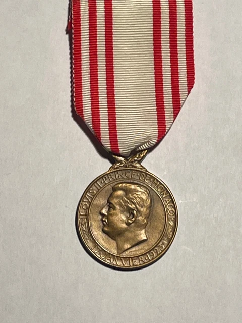 Médaille D'Honneur Du Travail De Monaco - Louis II, 17 Janvier 1923 - Collection Historique