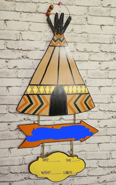Hospital Birth Announcement | Native American Adventure Themed Nursery Decor