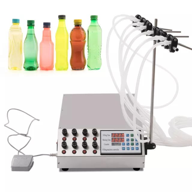8-Head Electric Liquid Filling Machine Oil Fluid Bottle Water Liquid Filler